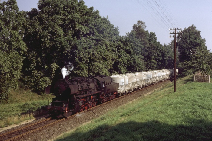 52 8124 mit Ng vor Einfahrt Pulsnitz, 28.08.1980