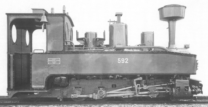 Werkfoto der Brigadelok HFB 592, Maschinenfgabrik Esslingen, 1916