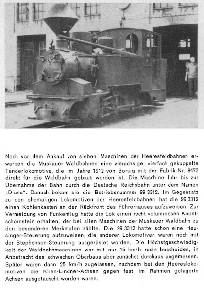 Kurzbeschreibung der WEM-/DR-Lok 99&nbsp;3312 &bdquo;DIANA&ldquo; - Teil&nbsp;2