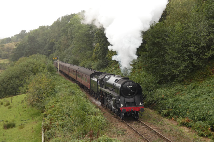 92134 von der zweiten Brücke bei Green End fotografiert, um 13:45h am 09.09.2024